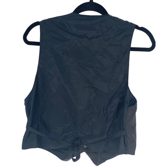 VTG SPLIT END women's leather vest black Small medium back western motorcycle - Picture 4 of 4